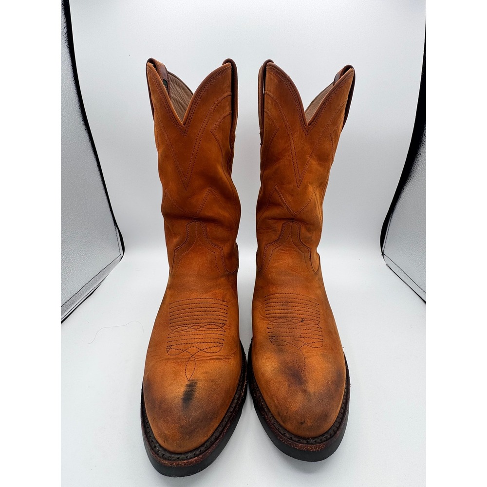 Tecovas The Stockton Wheat Suede Western Work Boots Mens 9EE Vibram Sole